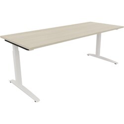 Neutralware 810028272 Schreibtisch 2000x800x650-850 Kufe Quadrat ws/Akazie hell