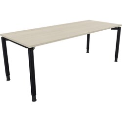 Neutralware 810042772 Schreibtisch 2000x800x680-820 4Fuß Rund an/Akazie hell
