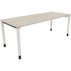 Neutralware 810042972 Schreibtisch 2000x800x680-820 4Fuß Rund ws/Akazie hell