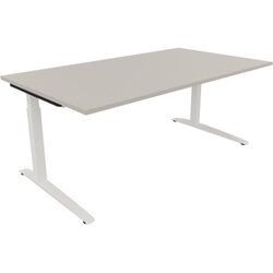 Neutralware 810025281 Schreibtisch 1600x700x650-850 Kufe Quadrat ws/Lichtgrau