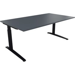 Neutralware 810025682 Schreibtisch 1800x1000x650-850 Kufe Quadrat an/Lavagrau