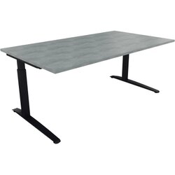 Neutralware 810025683 Schreibtisch 1800x1000x650-850 Kufe Quadrat an/Beton hell