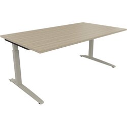 Neutralware 810025771 Schreibtisch 1800x1000x650-850 Kufe Quadrat si/Eiche Natur