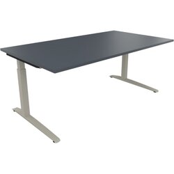 Neutralware 810025782 Schreibtisch 1800x1000x650-850 Kufe Quadrat si/Lavagrau