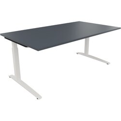 Neutralware 810025882 Schreibtisch 1800x1000x650-850 Kufe Quadrat ws/Lavagrau