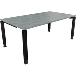 Neutralware 810032883 Schreibtisch 1800x1000x680-820 4Fuß Quadrat an/Beton hell