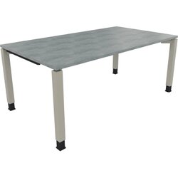 Neutralware 810032983 Schreibtisch 1800x1000x680-820 4Fuß Quadrat si/Beton hell