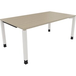Neutralware 810033071 Schreibtisch 1800x1000x680-820 4Fuß Quadrat ws/Eiche Natur