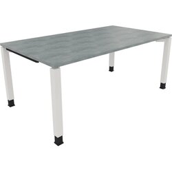 Neutralware 810033083 Schreibtisch 1800x1000x680-820 4Fuß Quadrat ws/Beton hell