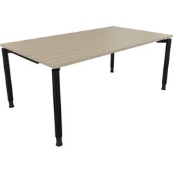Neutralware 810040371 Schreibtisch 1800x1000x680-820 4Fuß Rund an/Eiche Natur