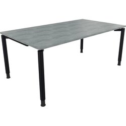 Neutralware 810040383 Schreibtisch 1800x1000x680-820 4Fuß Rund an/Beton hell