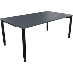 Neutralware 810040382 Schreibtisch 1800x1000x680-820 4Fuß Rund an/Lavagrau
