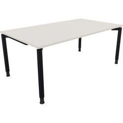 Neutralware 810040301 Schreibtisch 1800x1000x680-820 4Fuß Rund an/Weiß