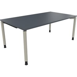 Neutralware 810040482 Schreibtisch 1800x1000x680-820 4Fuß Rund si/Lavagrau
