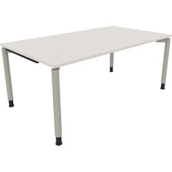 Neutralware 810040401 Schreibtisch 1800x1000x680-820 4Fuß Rund si/Weiß