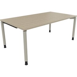 Neutralware 810040471 Schreibtisch 1800x1000x680-820 4Fuß Rund si/Eiche Natur