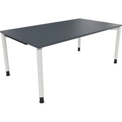 Neutralware 810040582 Schreibtisch 1800x1000x680-820 4Fuß Rund ws/Lavagrau