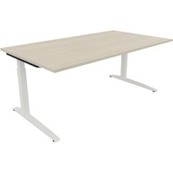 Neutralware 810025872 Schreibtisch 1800x1000x650-850 Kufe Quadrat ws/Akazie hell