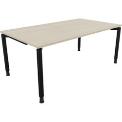 Neutralware 810040372 Schreibtisch 1800x1000x680-820 4Fuß Rund an/Akazie hell
