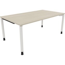 Neutralware 810040572 Schreibtisch 1800x1000x680-820 4Fuß Rund ws/Akazie hell