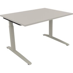Neutralware 810022781 Schreibtisch 1200x900x650-850 Kufe Quadrat si/Lichtgrau