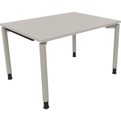 Neutralware 810037181 Schreibtisch 1200x900x680-820 4Fuß Rund si/Lichtgrau