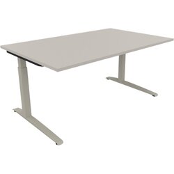 Neutralware 810024581 Schreibtisch 1600x1000x650-850 Kufe Quadrat si/Lichtgrau
