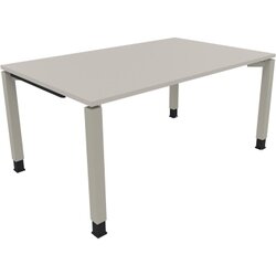 Neutralware 810031781 Schreibtisch 1600x1000x680-820 4Fuß Quadrat si/Lichtgrau