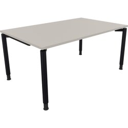 Neutralware 810038881 Schreibtisch 1600x1000x680-820 4Fuß Rund an/Lichtgrau