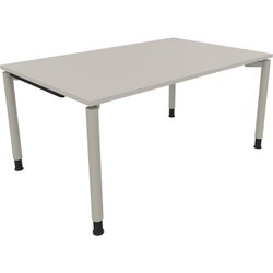 Neutralware 810038981 Schreibtisch 1600x1000x680-820 4Fuß Rund si/Lichtgrau