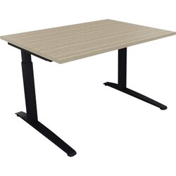 Neutralware 810022671 Schreibtisch 1200x900x650-850 Kufe Quadrat an/Eiche Natur
