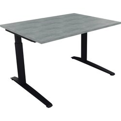 Neutralware 810022683 Schreibtisch 1200x900x650-850 Kufe Quadrat an/Beton hell