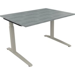 Neutralware 810022783 Schreibtisch 1200x900x650-850 Kufe Quadrat si/Beton hell