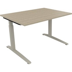 Neutralware 810022771 Schreibtisch 1200x900x650-850 Kufe Quadrat si/Eiche Natur