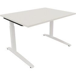 Neutralware 810022801 Schreibtisch 1200x900x650-850 Kufe Quadrat ws/Weiß