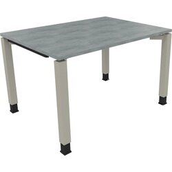 Neutralware 810029983 Schreibtisch 1200x900x680-820 4Fuß Quadrat si/Beton hell