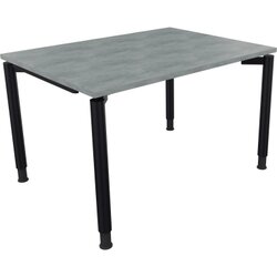 Neutralware 810037083 Schreibtisch 1200x900x680-820 4Fuß Rund an/Beton hell