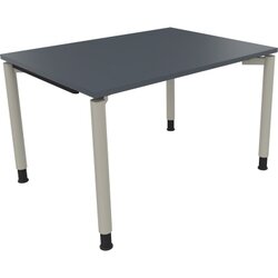 Neutralware 810037182 Schreibtisch 1200x900x680-820 4Fuß Rund si/Lavagrau
