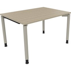 Neutralware 810037171 Schreibtisch 1200x900x680-820 4Fuß Rund si/Eiche Natur