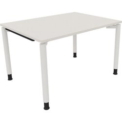 Neutralware 810037201 Schreibtisch 1200x900x680-820 4Fuß Rund ws/Weiß