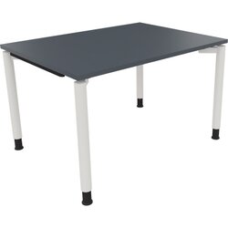 Neutralware 810037282 Schreibtisch 1200x900x680-820 4Fuß Rund ws/Lavagrau