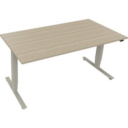 Neutralware 810046171 Schreibtisch 1600x800x625-1285 Kufe klappbar si/Eiche Nat