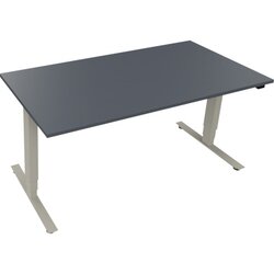 Neutralware 810046182 Schreibtisch 1600x800x625-1285 Kufe klappbar si/Lavagrau