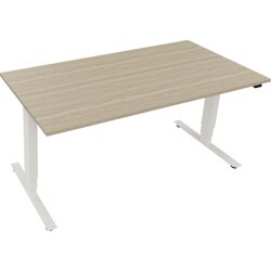 Neutralware 810046271 Schreibtisch 1600x800x625-1285 Kufe klappbar ws/Eiche Nat