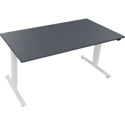 Neutralware 810046282 Schreibtisch 1600x800x625-1285 Kufe klappbar ws/Lavagrau