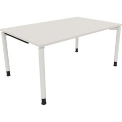 Neutralware 810039001 Schreibtisch 1600x1000x680-820 4Fuß Rund ws/Weiß