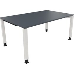 Neutralware 810031882 Schreibtisch 1600x1000x680-820 4Fuß Quadrat ws/Lavagrau