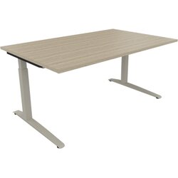 Neutralware 810024571 Schreibtisch 1600x1000x650-850 Kufe Quadrat si/Eiche Natur