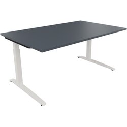 Neutralware 810024682 Schreibtisch 1600x1000x650-850 Kufe Quadrat ws/Lavagrau