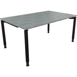 Neutralware 810038883 Schreibtisch 1600x1000x680-820 4Fuß Rund an/Beton hell